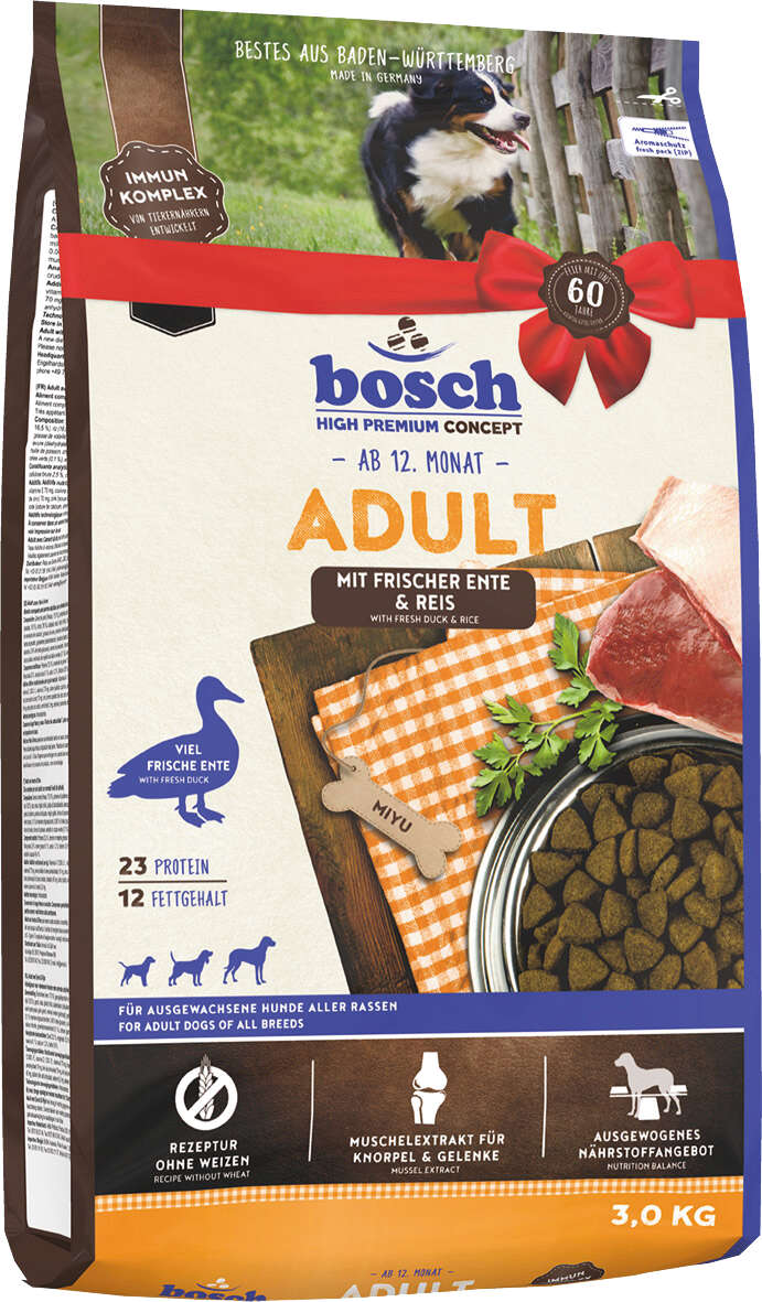 bosch Hunde-Trockenfutter Adult mit Ente & Reis